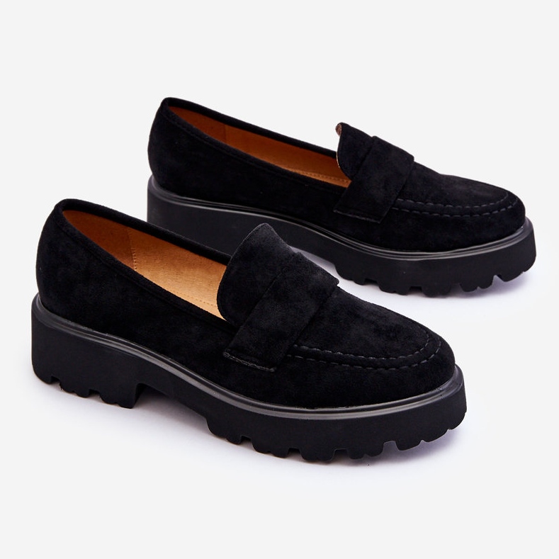 Vinceza Classic Suede Loafers Black Corrin 1
