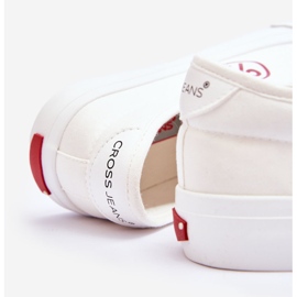 Women's Cross Jeans Fabric Sneakers LL2R4043 White 2