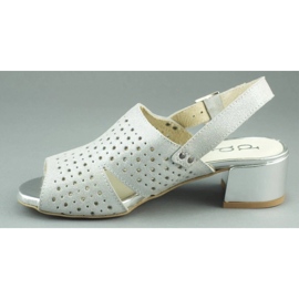 Dolce Pietro Silver sandals on the post 2084 1