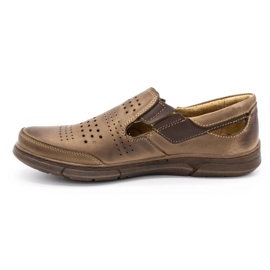 Polbut Men's summer shoes J53 brown 1