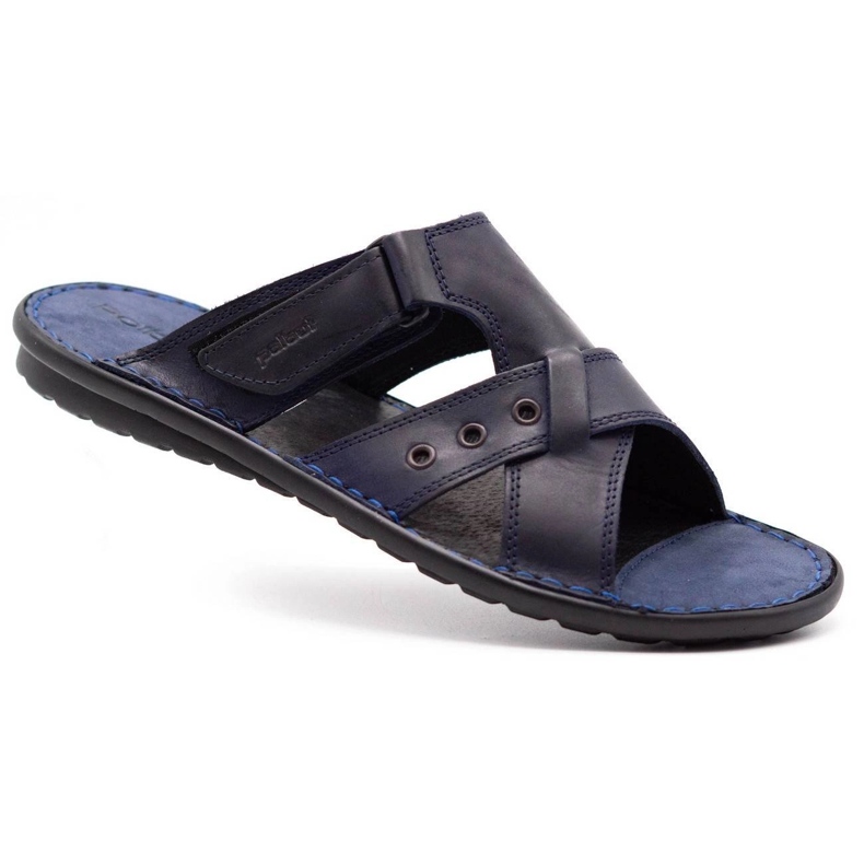 Polbut Men's SA05 dark navy blue slippers 1 Polbut Men's SA05 dark navy blue slippers 1