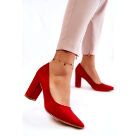 Seastar Classic Suede Pumps On A Red Kendra Bar 1
