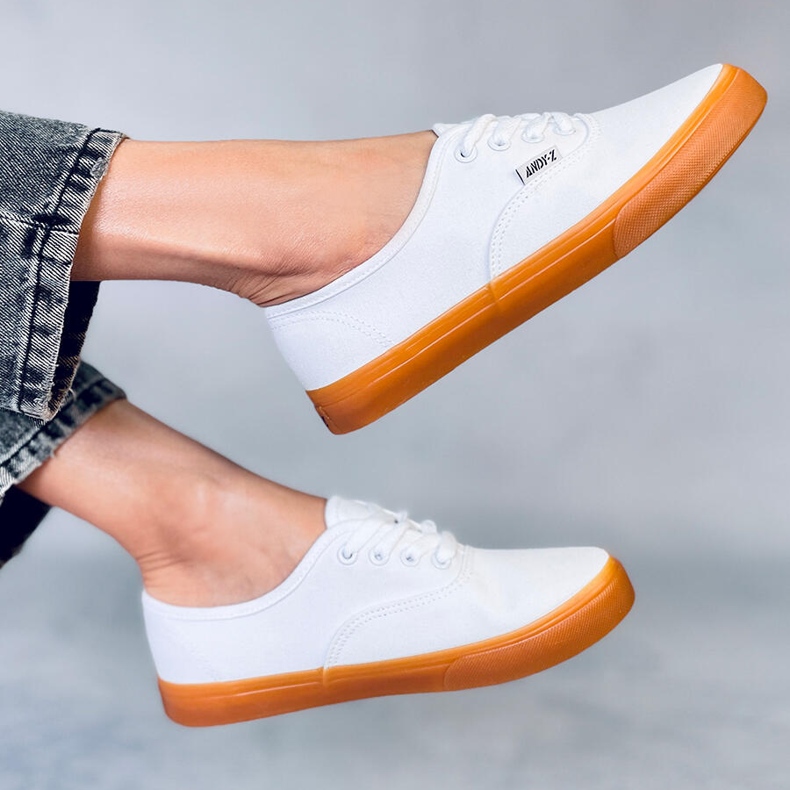 Women's sneakers, canvas Werde White 1