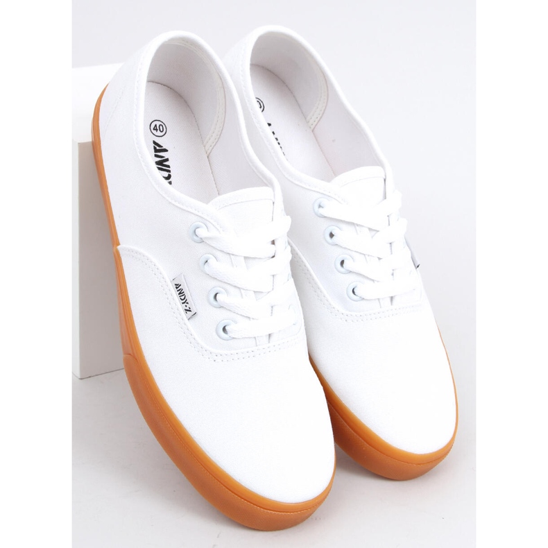 Women's sneakers, canvas Werde White 2