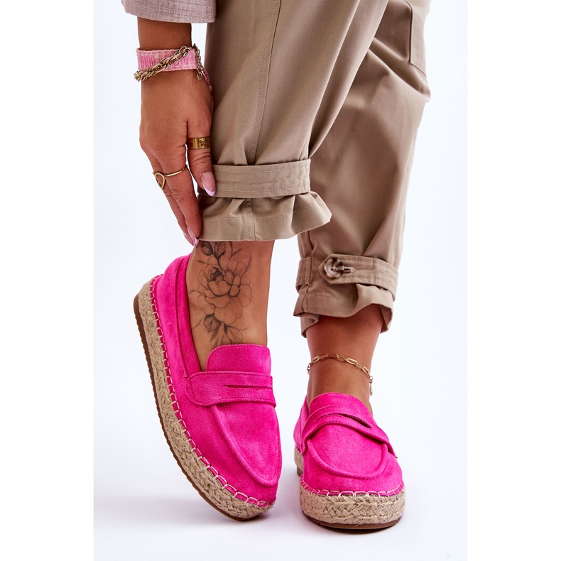 FI1 Women's Suede Espadrilles Fuchsia Keyla pink 1