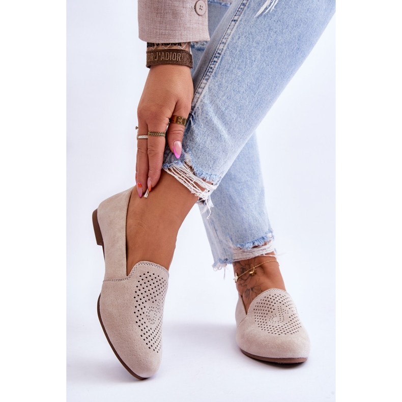 S.Barski Suede Comfortable Loafers Beige Giovana 2