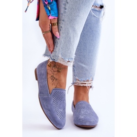 S.Barski Suede Comfortable Blue Giovana Loafers 2