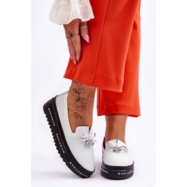 S.Barski Women's Slip-on Leather Sneakers White Raven 1 S.Barski Women's Slip-on Leather Sneakers White Raven 1