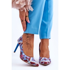 Lewski Shoes Fashionable Leather High Heels Leski Shoes 2659 Blue-Red multicolored 1 Lewski Shoes Fashionable Leather High Heels Leski Shoes 2659 Blue-Red multicolored 1