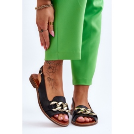 Women's Leather Sandals Lewski Shoes 3230 Black Peas 1 Women's Leather Sandals Lewski Shoes 3230 Black Peas 1