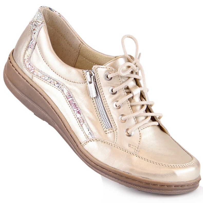 Leather comfortable women's shoes golden Helios 411 1 Leather comfortable women's shoes golden Helios 411 1
