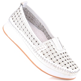 Women's openwork shoes with an elastic band white T.Sokolski VU85LAS 1