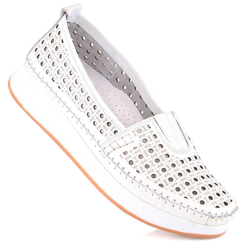 Women's openwork shoes with an elastic band white T.Sokolski VU85LAS 1