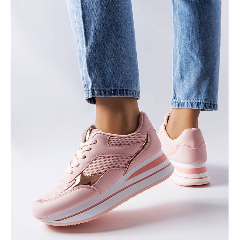 Pink sneakers with thick soles from Ethel 1