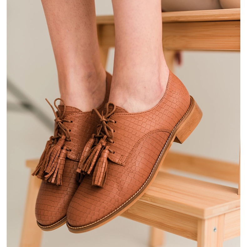 Marco Shoes Lace-up shoes with fringes brown 1
