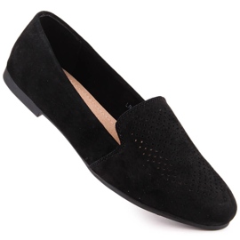 Leather suede comfortable slip-on shoes black S.Barski LR29515 1