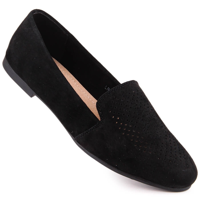 Leather suede comfortable slip-on shoes black S.Barski LR29515 1 Leather suede comfortable slip-on shoes black S.Barski LR29515 1
