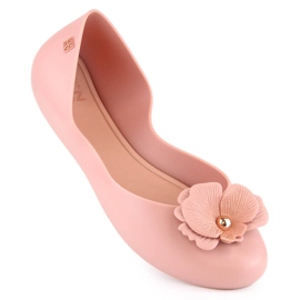 Comfortable women's ballerinas fragrant elastic nude Zaxy LL285002 pink 1
