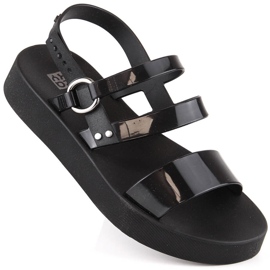 Comfortable women's sandals on the fragrant black platform Zaxy LL285008 1