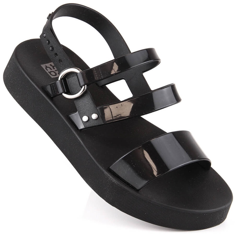 Comfortable women's sandals on the fragrant black platform Zaxy LL285008 1