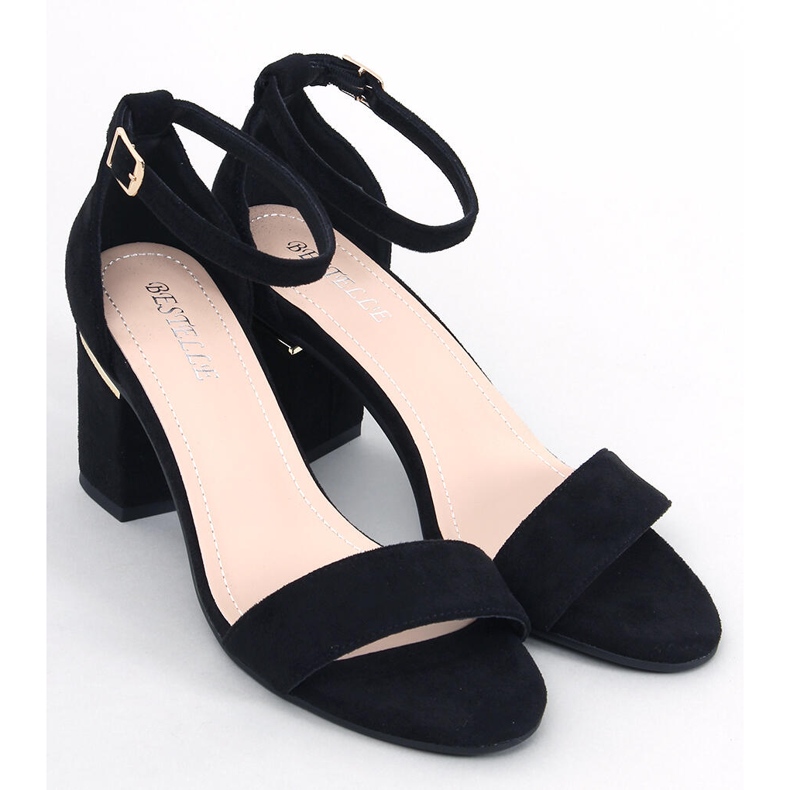 Dicarlo Black suede heeled sandals 1 Dicarlo Black suede heeled sandals 1