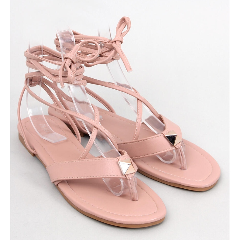 BM Agee Pink Roman Flip Flops 1