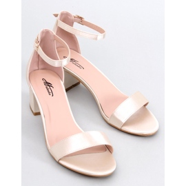 BM Low heel sandals from Clarence Apricot beige 1