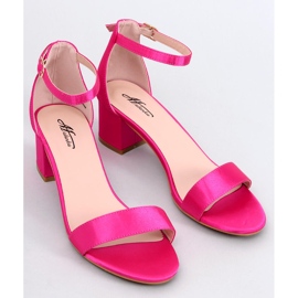 Clarence Fuchsia low heel sandals pink 1