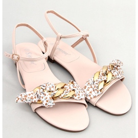 Agena Beige chain sandals 1