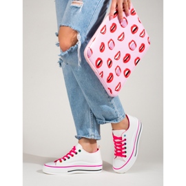 Women's platform sneakers Shelovet white 2