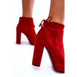 WS1 Suede Booties On A Red Donnita Zipper 3