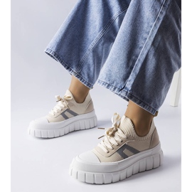 Charpentier beige platform sneakers 1