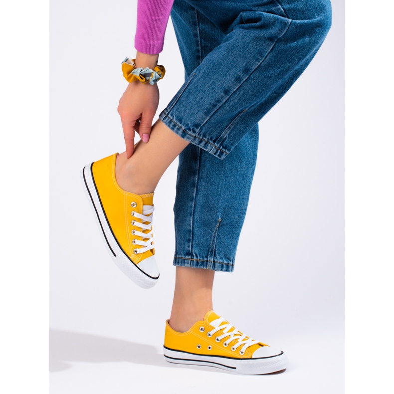 Shelovet yellow classic sneakers 2