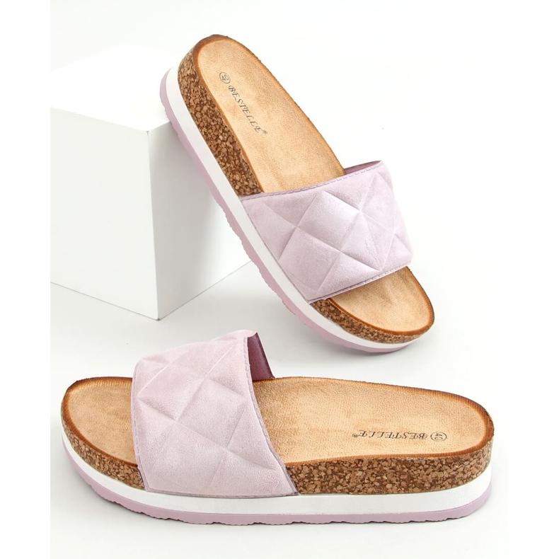 Bahr Purple Cork Slippers 1