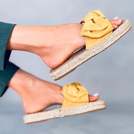 JH115P Yellow honey espadrilles slippers 2