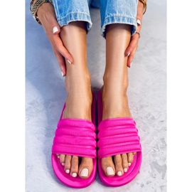 Women's slippers Minno Fuchsia pink 2