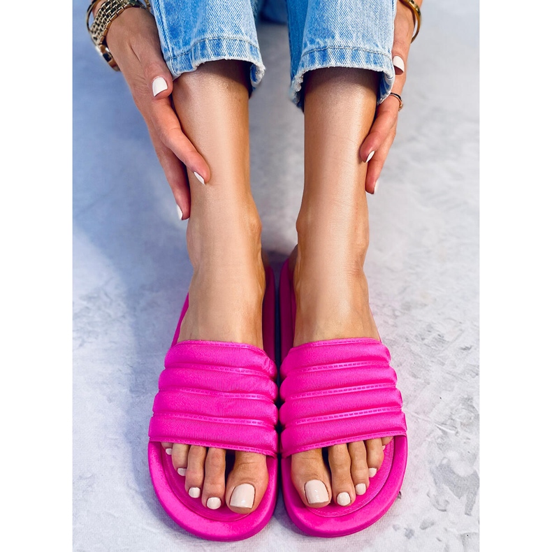 Women's slippers Minno Fuchsia pink 2