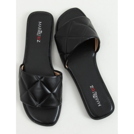 Cray Black quilted slides 1