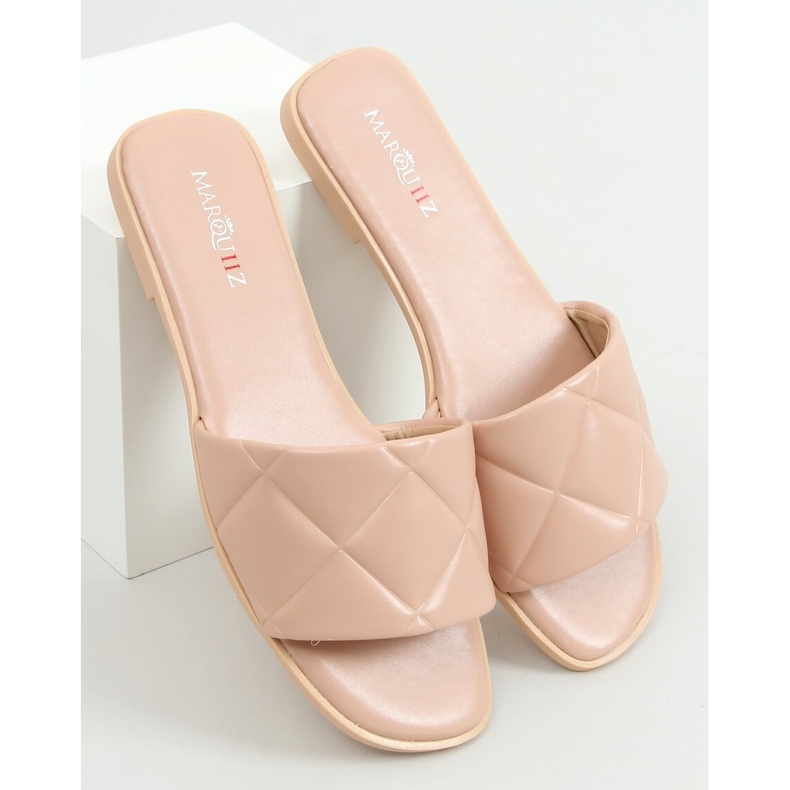 Cray Pink quilted slides 1