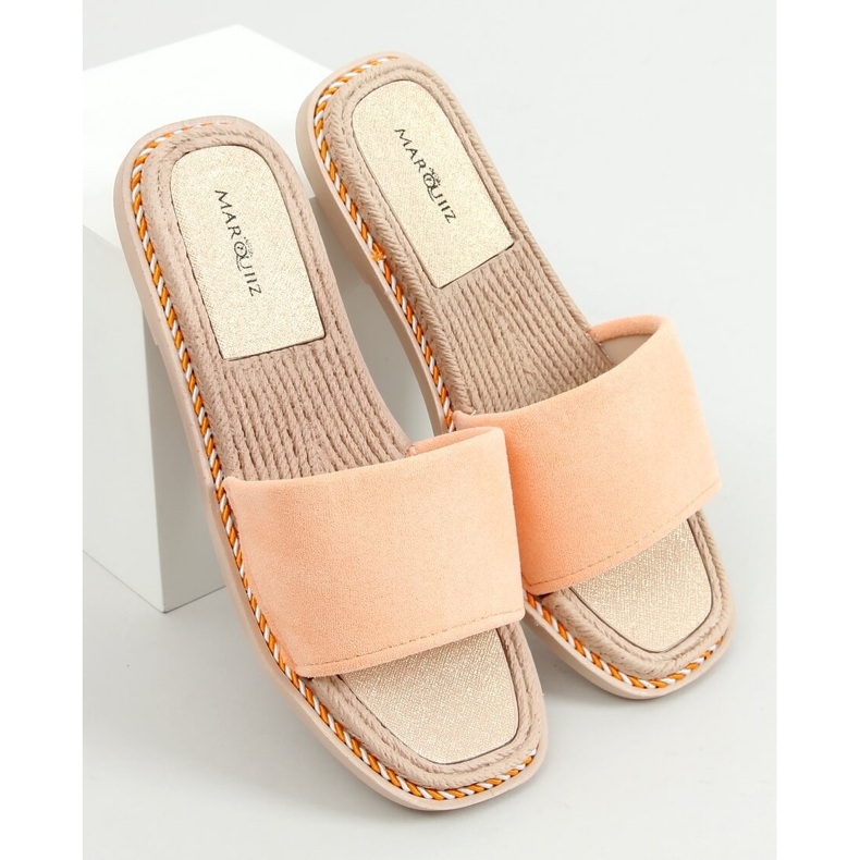 Daniels Orange women's suede slippers 1