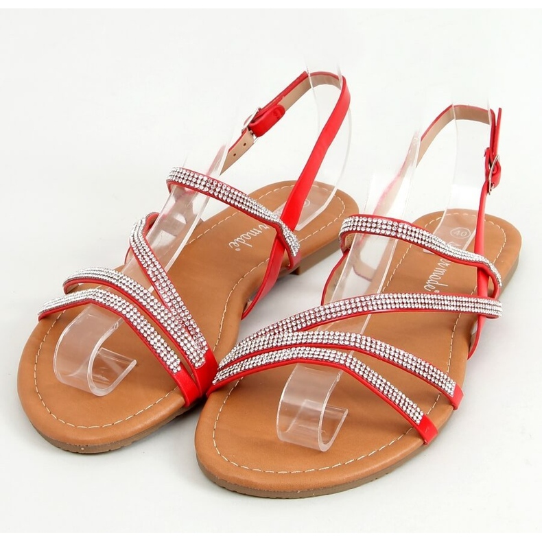 PA1 Corso Red cubic zirconia sandals 1