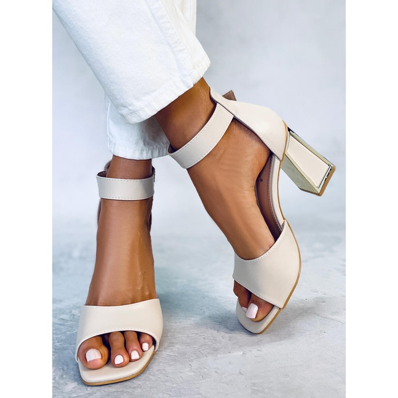 Seastar Ellen Beige strap heel sandals 1