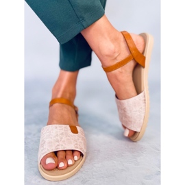 BM Barnes Champagne women's sandals pink 1