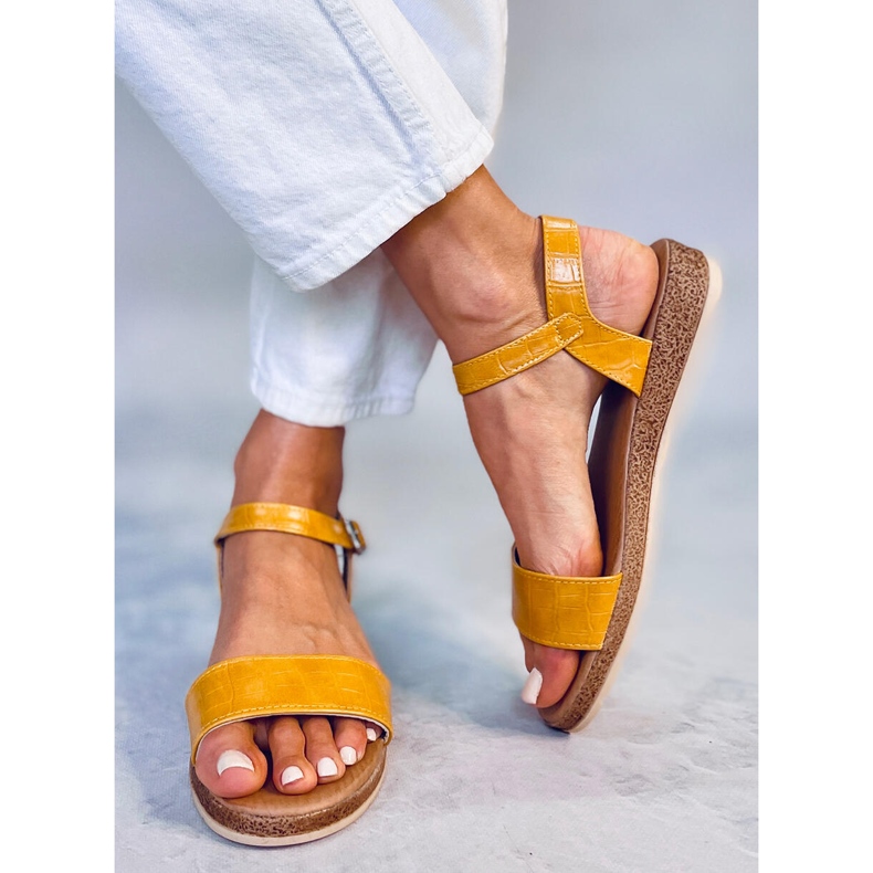 BM Mervat Yellow women's sandals 2