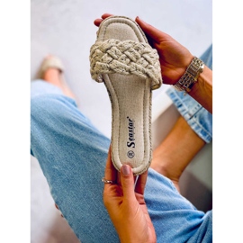 BM Erika Beige women's string slippers 2