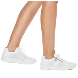 Comfortable women's sports shoes white Rieker M0100-80 12