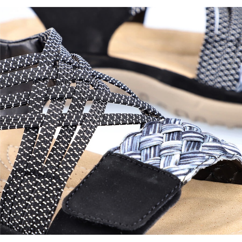 Comfortable women's black Velcro sandals Rieker 64889-00 2 Comfortable women's black Velcro sandals Rieker 64889-00 2