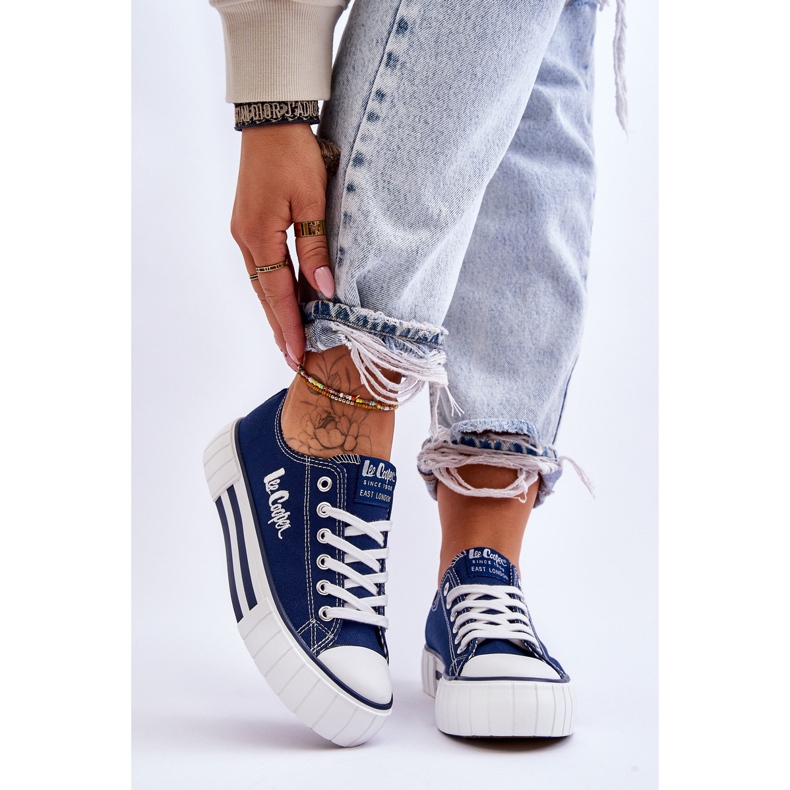 Women's Sneakers On The Platform Lee Cooper LCW-23-31-1803L Navy Blue 1