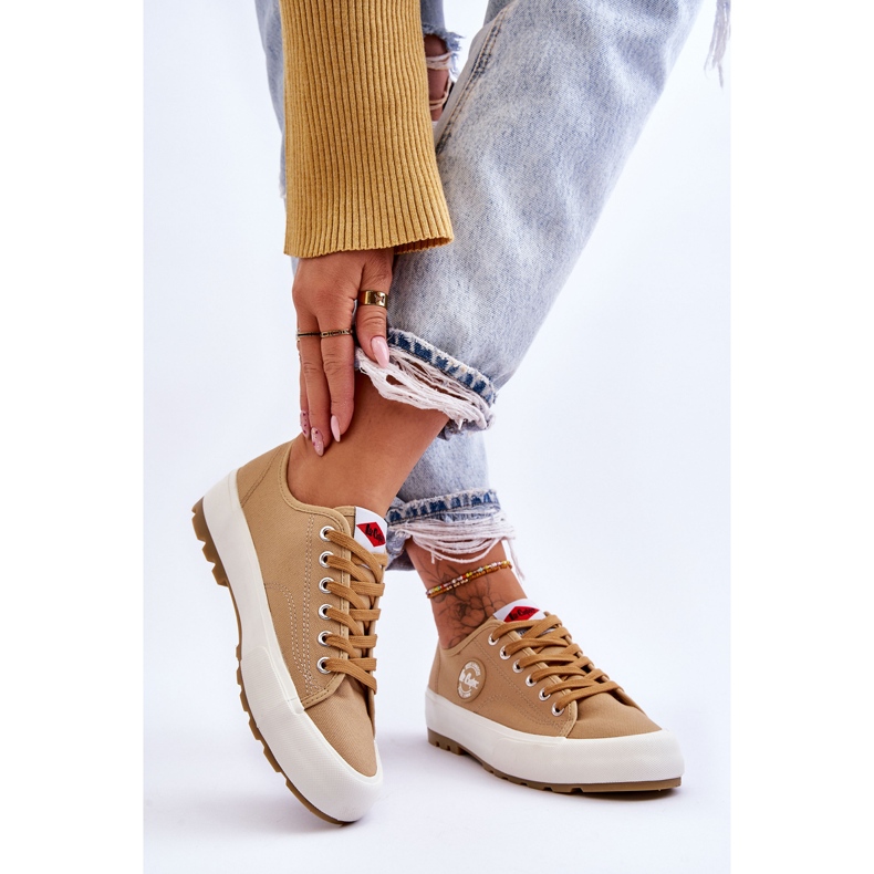 Women's Low Platform Sneakers Lee Cooper LCW-23-44-1655L Beige 2