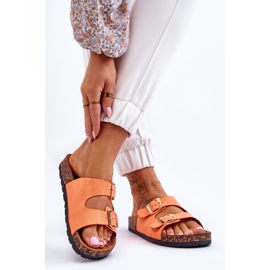 PM1 Women's Cortina Orange Slip-On Sandals 2